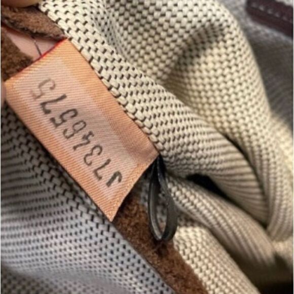 DOONEY AND BOURKE BROWN LEATHER WOVEN DETAILS GOLD HARDWARE - Picture 12 of 16